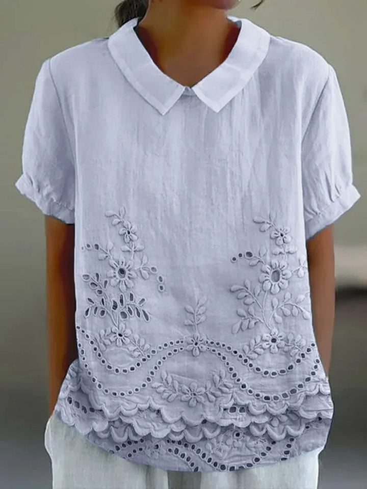 Amanda | Floral Embroidered Shirt