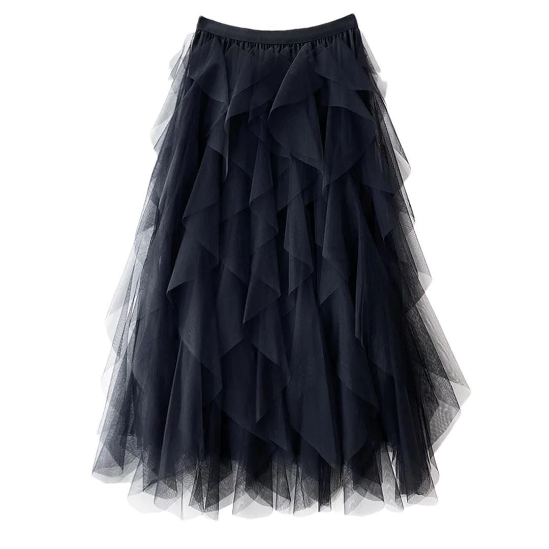 Iserelle | Irregular Mesh Skirt