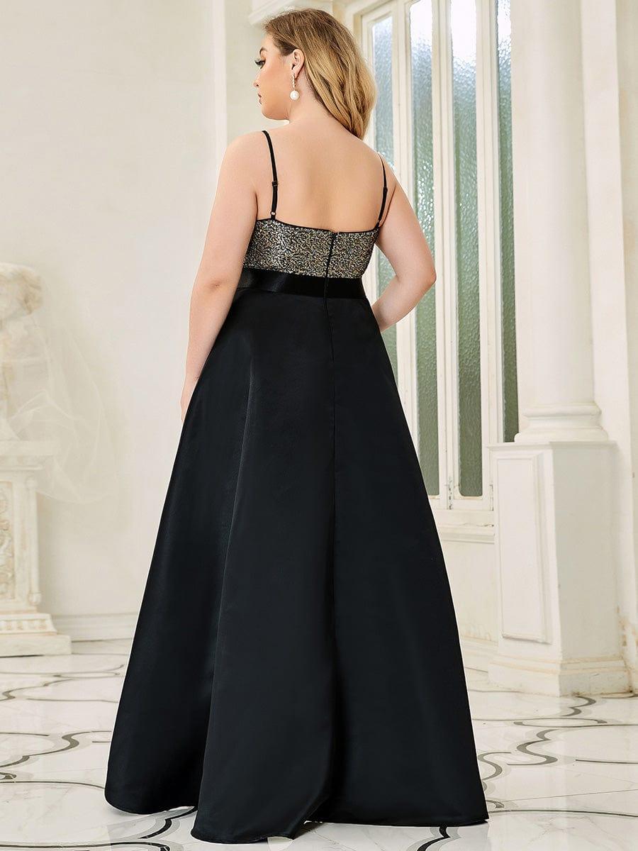 pretty ALYNA|Sparkly Plus Size Prom Dresses for Women with Irregular Hem (Final Sale)