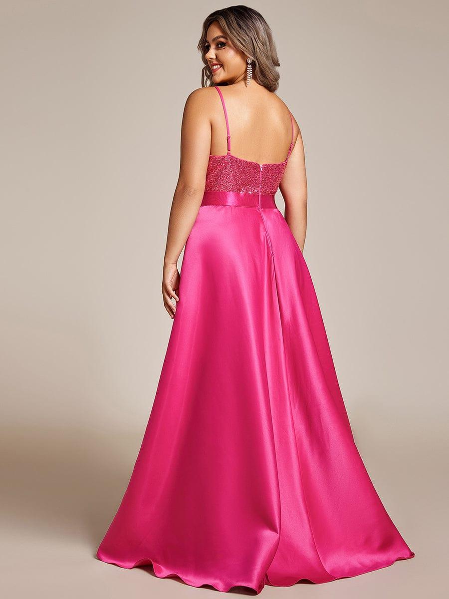 pretty ALYNA|Sparkly Plus Size Prom Dresses for Women with Irregular Hem (Final Sale)