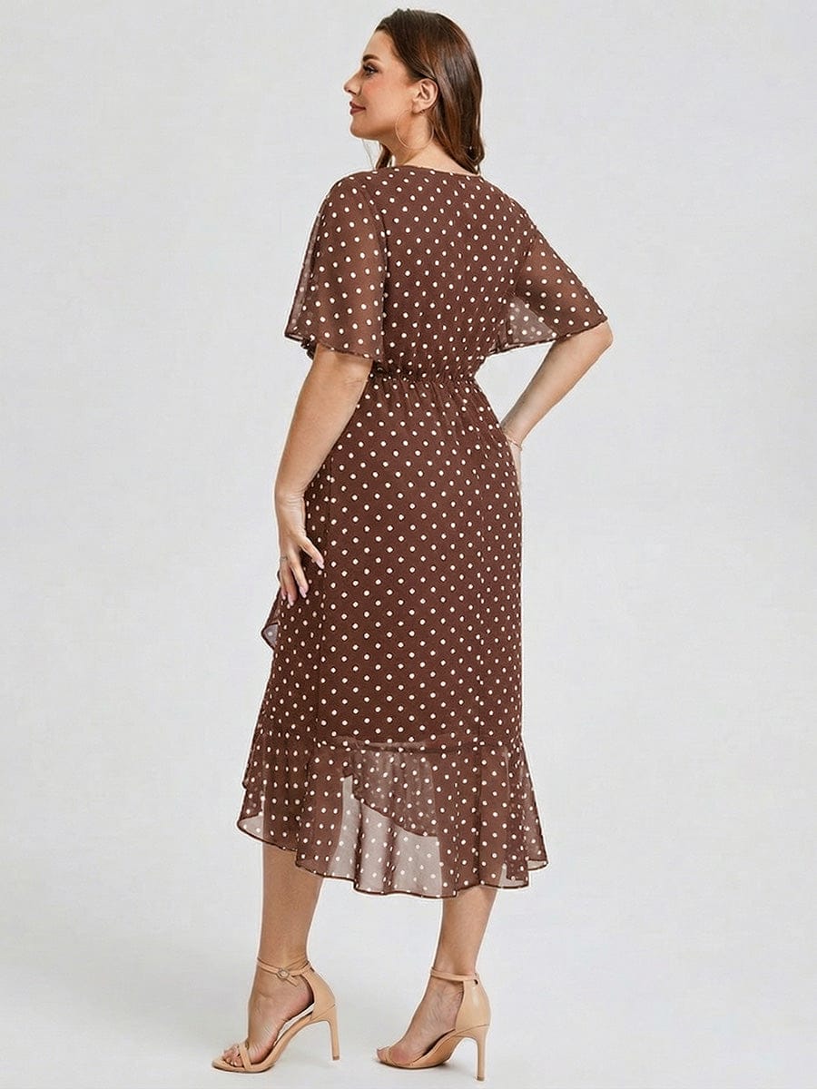 pretty FLORENCIA|Plus Size Floral Chiffon Wedding Guest Dress