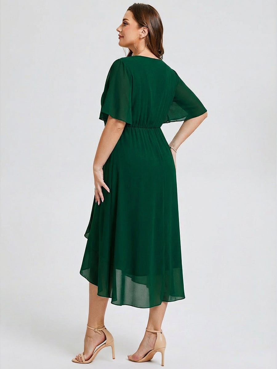 pretty FLORENCIA|Plus Size Floral Chiffon Wedding Guest Dress