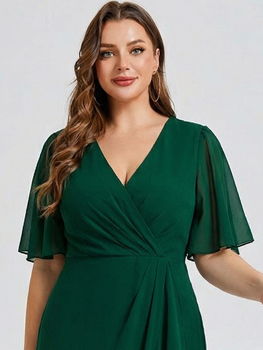 pretty FLORENCIA|Plus Size Floral Chiffon Wedding Guest Dress