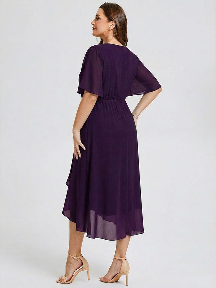 pretty FLORENCIA|Plus Size Floral Chiffon Wedding Guest Dress