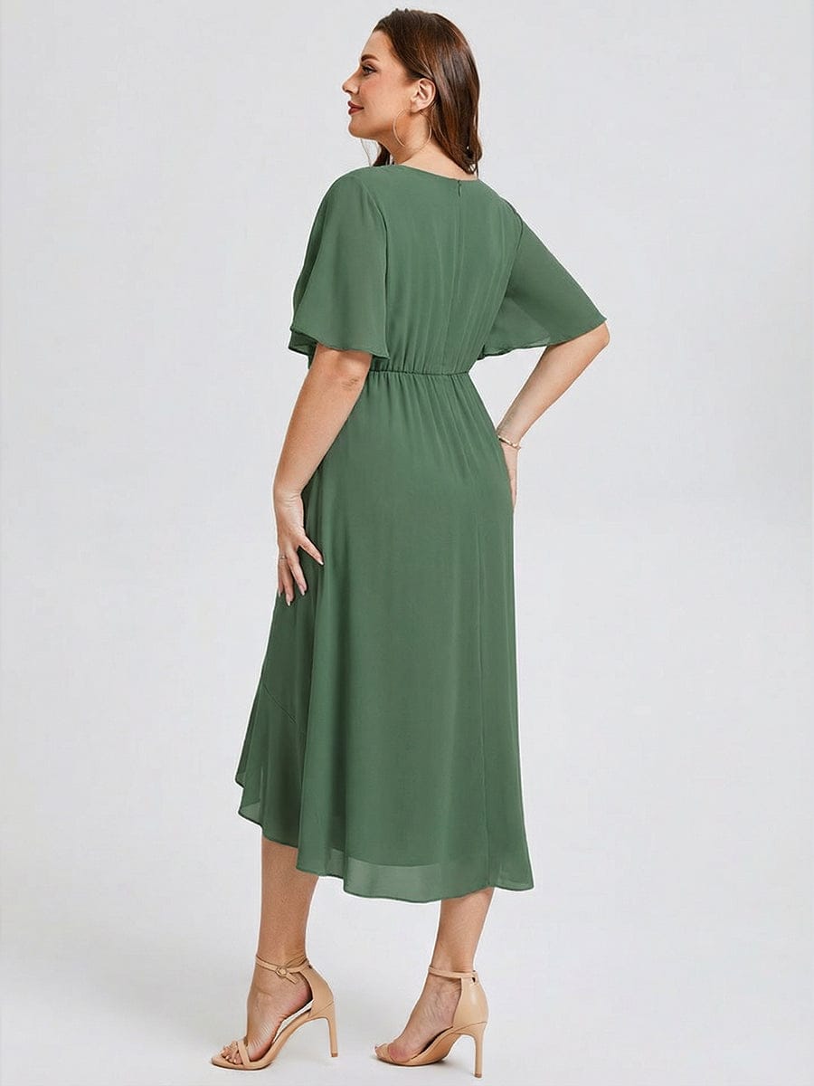 pretty FLORENCIA|Plus Size Floral Chiffon Wedding Guest Dress