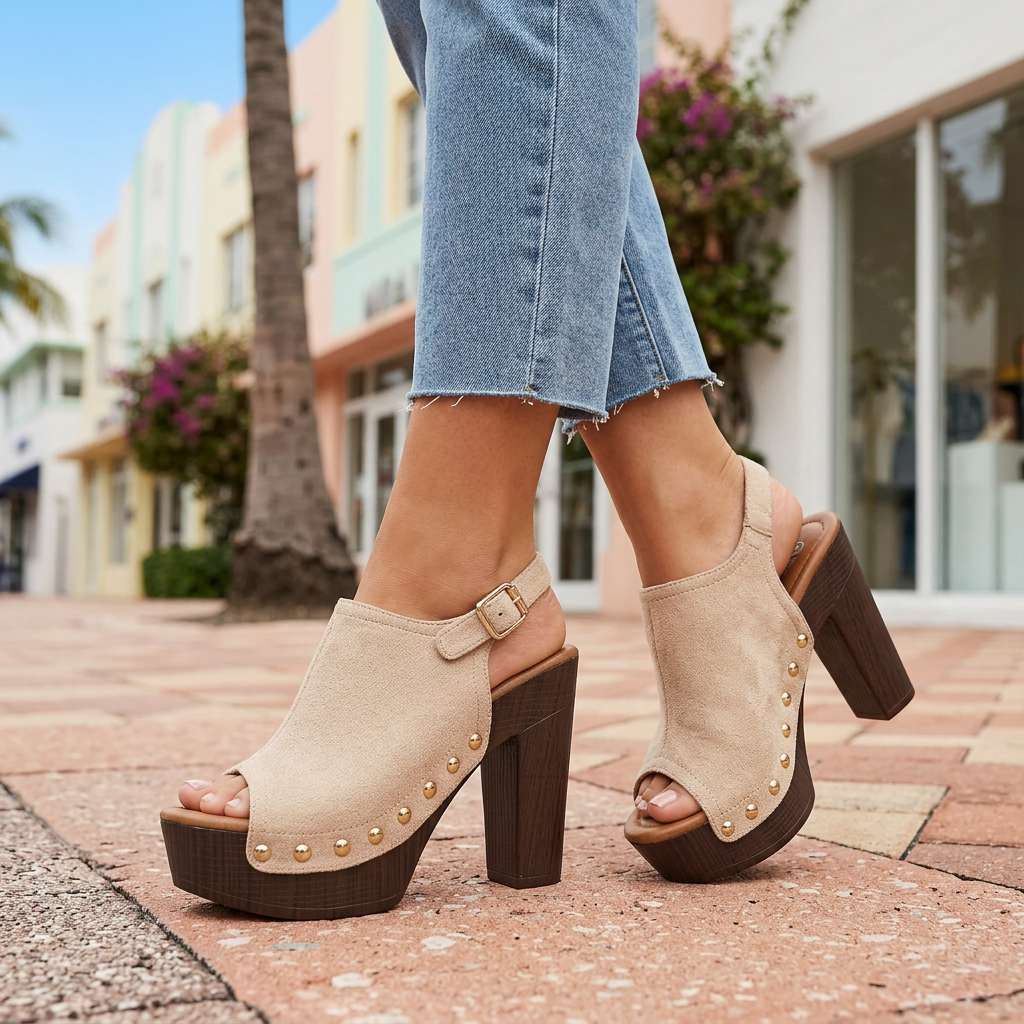 Vanessa Evening Open-Toe Heels