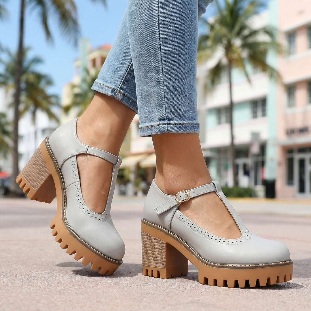 Jasmine Classic T‑Strap Mary Jane Heels