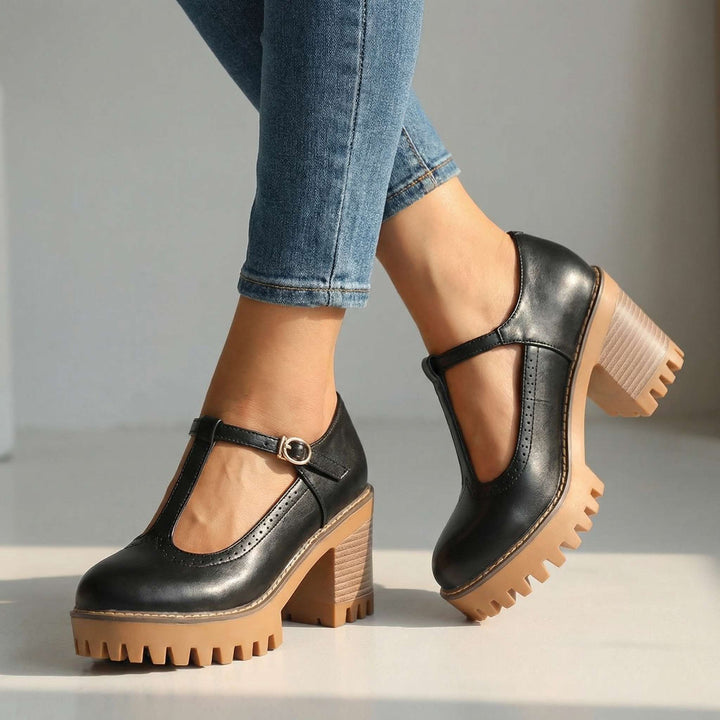 Jasmine Classic T‑Strap Mary Jane Heels