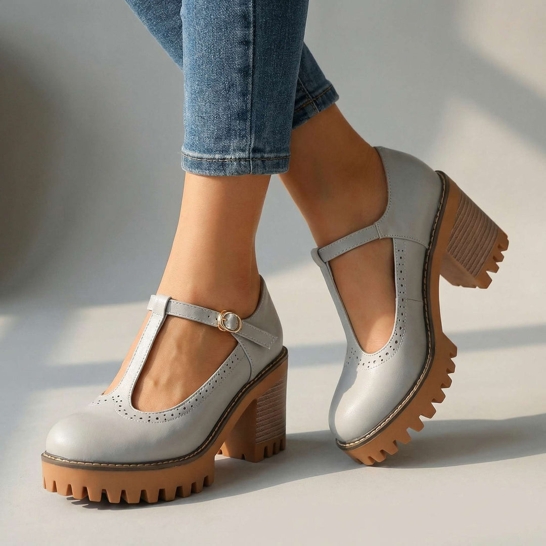 Jasmine Classic T‑Strap Mary Jane Heels