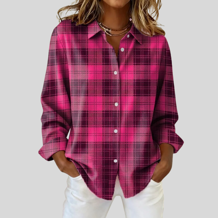 Adeline | Women's Casual Retro Plaid Shirt