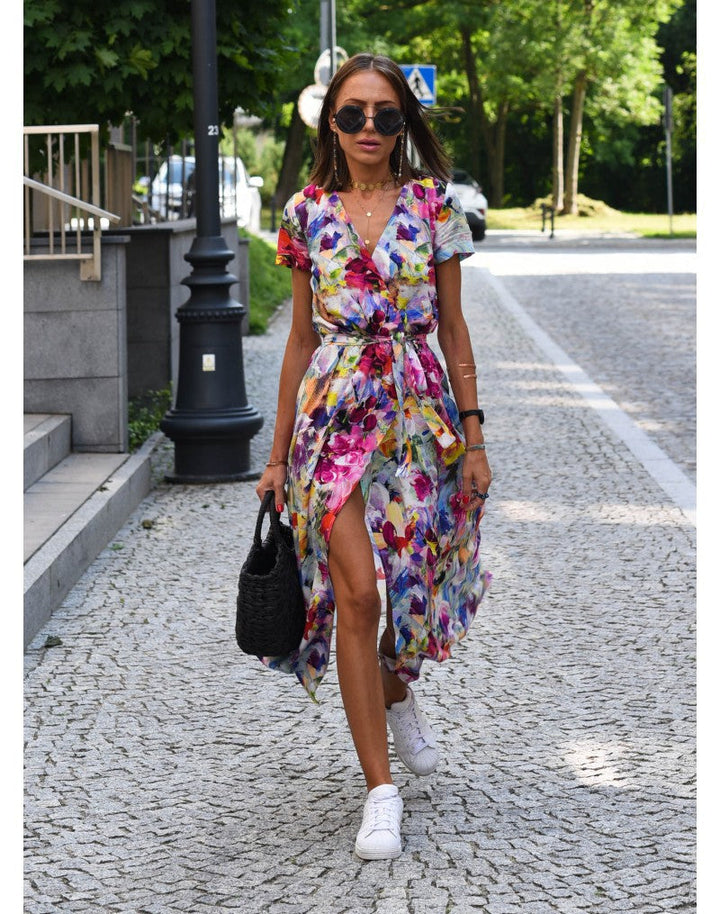 Yasmine | Stylish V-Neck Dress