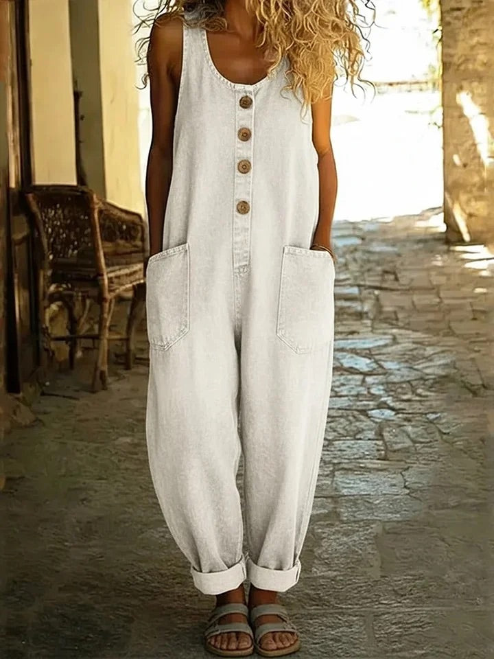 Lisa – Vintage Cotton Denim Jumpsuit